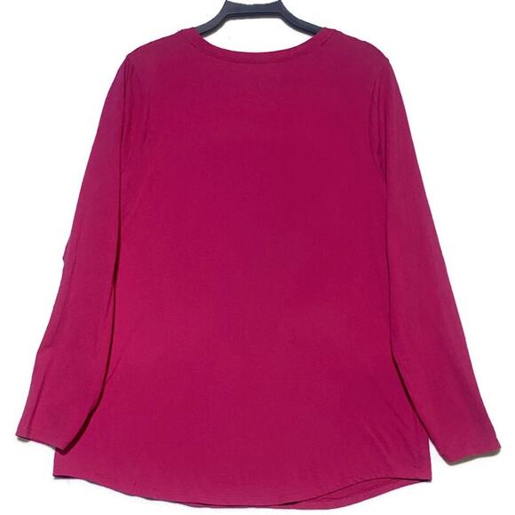 Pink Reindeer Pullover Shirt Women's XXL Long Sleeve by Hanes - Picture 2 of 8